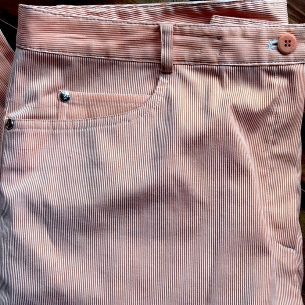 Astra Pinstripe Orange White Pants‎ 16 EUC